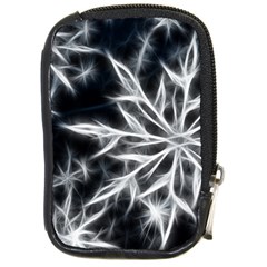 Snowflake In Feather Look, Black And White Compact Camera Cases by picsaspassion