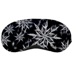 Snowflake in feather look, black and white Sleeping Masks Front