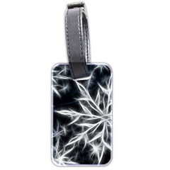 Snowflake In Feather Look, Black And White Luggage Tags (two Sides) by picsaspassion