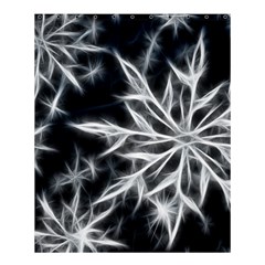 Snowflake In Feather Look, Black And White Shower Curtain 60  X 72  (medium)  by picsaspassion