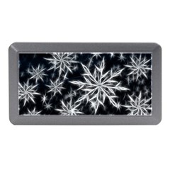 Snowflake In Feather Look, Black And White Memory Card Reader (mini) by picsaspassion