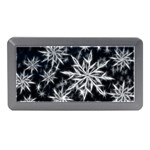 Snowflake in feather look, black and white Memory Card Reader (Mini) Front