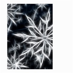 Snowflake In Feather Look, Black And White Small Garden Flag (two Sides) by picsaspassion