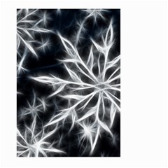 Snowflake In Feather Look, Black And White Large Garden Flag (two Sides) by picsaspassion