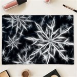 Snowflake in feather look, black and white Cosmetic Bag (XXL)  Front