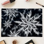 Snowflake in feather look, black and white Cosmetic Bag (XXL)  Back