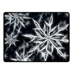 Snowflake in feather look, black and white Double Sided Fleece Blanket (Small)  45 x34  Blanket Front