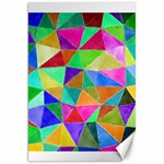 Triangles, colorful watercolor art  painting Canvas 20  x 30   19.62 x28.9  Canvas - 1