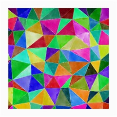 Triangles, Colorful Watercolor Art  Painting Medium Glasses Cloth (2-side)