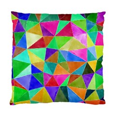 Triangles, Colorful Watercolor Art  Painting Standard Cushion Case (one Side)