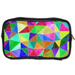 Triangles, colorful watercolor art  painting Toiletries Bags 2-Side Front