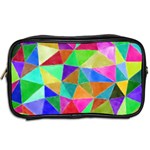 Triangles, colorful watercolor art  painting Toiletries Bags 2-Side Back