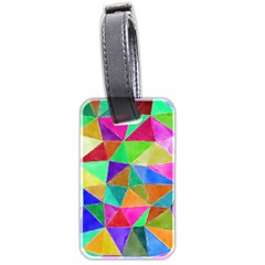 Triangles, Colorful Watercolor Art  Painting Luggage Tags (two Sides)