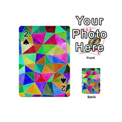 Triangles, Colorful Watercolor Art  Painting Playing Cards 54 (mini) 