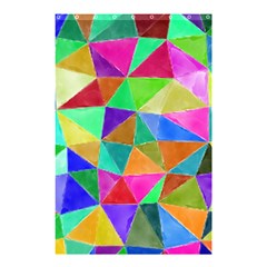 Triangles, Colorful Watercolor Art  Painting Shower Curtain 48  X 72  (small)  by picsaspassion