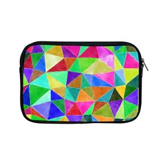 Triangles, Colorful Watercolor Art  Painting Apple Ipad Mini Zipper Cases by picsaspassion