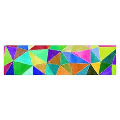 Triangles, Colorful Watercolor Art  Painting Satin Scarf (oblong)