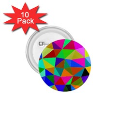 Colorful Triangles, Oil Painting Art 1 75  Buttons (10 Pack)