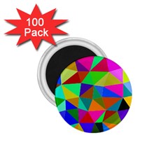 Colorful Triangles, Oil Painting Art 1 75  Magnets (100 Pack) 