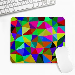 Colorful Triangles, Oil Painting Art Large Mousepads