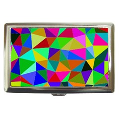 Colorful Triangles, Oil Painting Art Cigarette Money Cases by picsaspassion