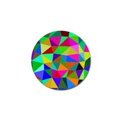 Colorful Triangles, Oil Painting Art Golf Ball Marker (10 Pack)