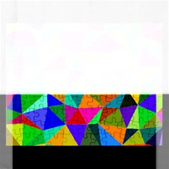 Colorful Triangles, Oil Painting Art Rectangular Jigsaw Puzzl