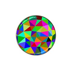 Colorful Triangles, Oil Painting Art Hat Clip Ball Marker