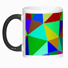 Colorful Triangles, Oil Painting Art Morph Mugs