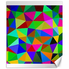 Colorful Triangles, Oil Painting Art Canvas 8  X 10 