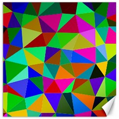 Colorful Triangles, Oil Painting Art Canvas 12  X 12  