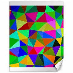 Colorful Triangles, Oil Painting Art Canvas 12  X 16  