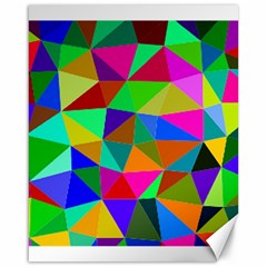 Colorful Triangles, Oil Painting Art Canvas 16  X 20  