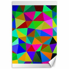 Colorful Triangles, Oil Painting Art Canvas 24  X 36 