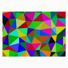 Colorful Triangles, Oil Painting Art Large Glasses Cloth (2-side)