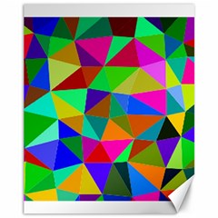 Colorful Triangles, Oil Painting Art Canvas 11  X 14  