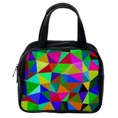 Colorful Triangles, Oil Painting Art Classic Handbags (one Side)