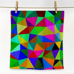 Colorful Triangles, Oil Painting Art Face Towel