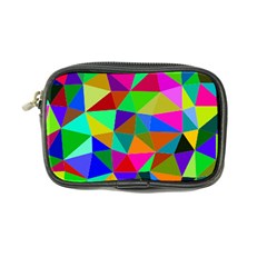 Colorful Triangles, Oil Painting Art Coin Purse