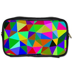 Colorful Triangles, Oil Painting Art Toiletries Bags