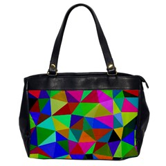 Colorful Triangles, Oil Painting Art Office Handbags