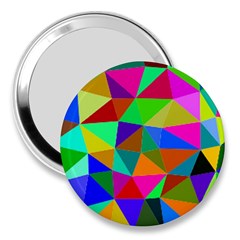 Colorful Triangles, Oil Painting Art 3  Handbag Mirrors