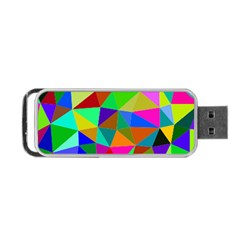 Colorful Triangles, Oil Painting Art Portable Usb Flash (one Side)