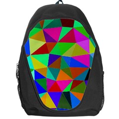 Colorful Triangles, Oil Painting Art Backpack Bag