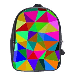 Colorful Triangles, Oil Painting Art School Bags (xl)  by picsaspassion