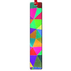 Colorful Triangles, Oil Painting Art Large Book Marks by picsaspassion