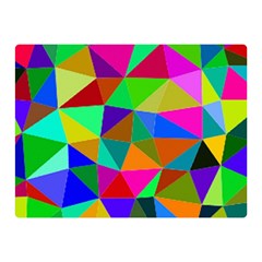 Colorful Triangles, Oil Painting Art Double Sided Flano Blanket (mini) 