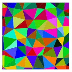 Colorful Triangles, Oil Painting Art Large Satin Scarf (square)