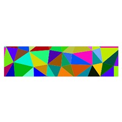 Colorful Triangles, Oil Painting Art Satin Scarf (oblong)