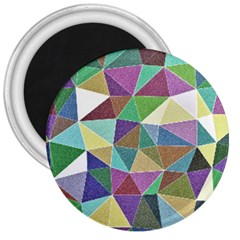 Colorful Triangles, Pencil Drawing Art 3  Magnets by picsaspassion